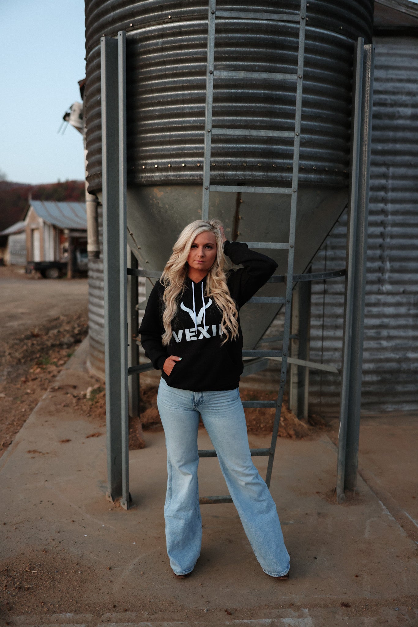 Vexil Brand - Hoodie - Distressed Logo - Black