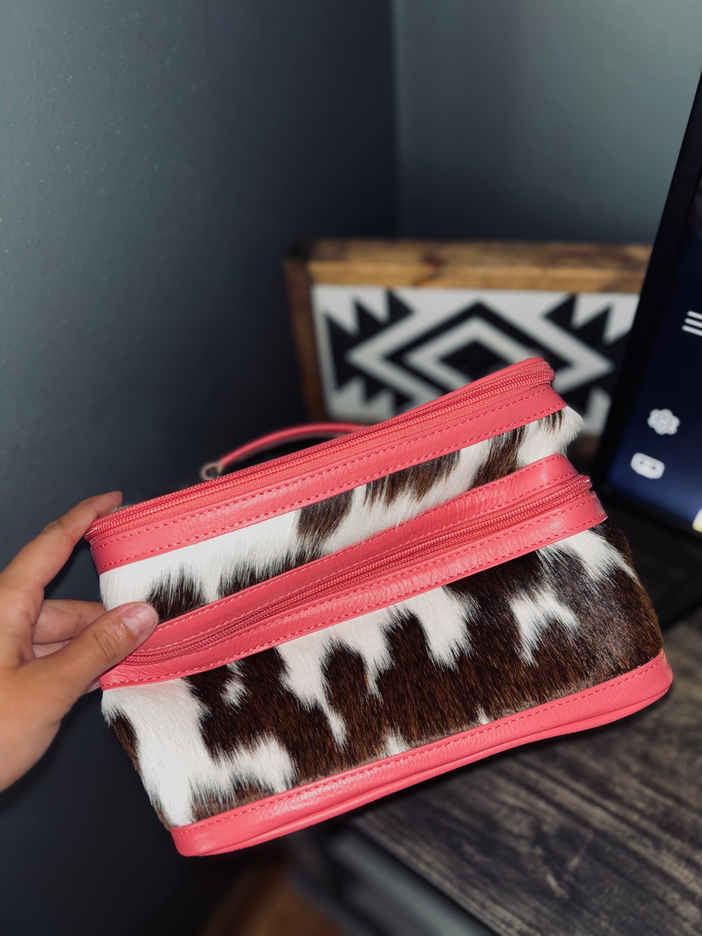 Genuine Cowhide Makeup Bag