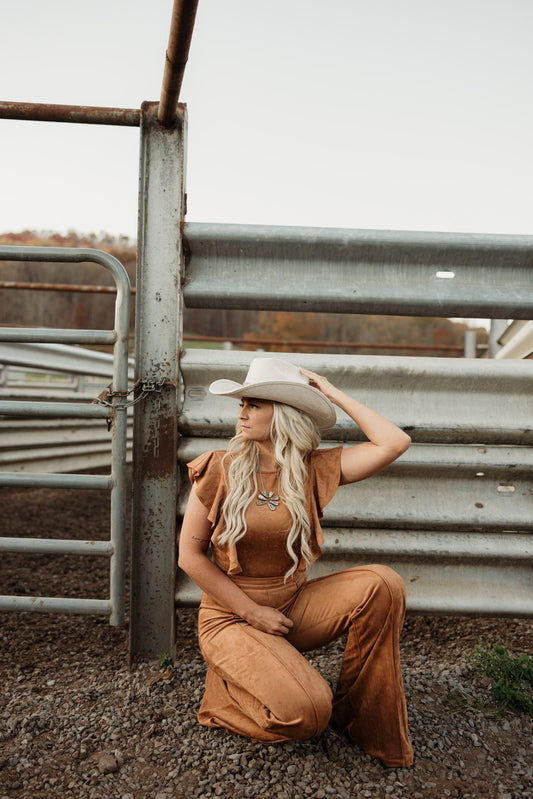 The Jane Jumpsuit- Camel