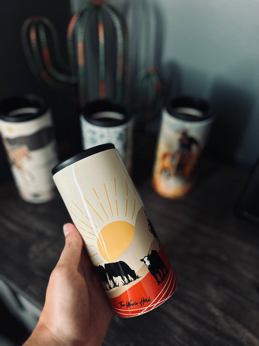 Cow Horizon Slim Coozie